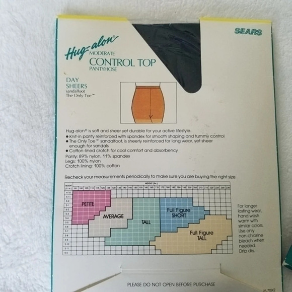 Vintage Deadstock Sears Hug‎ Alon Control Top Pantyhose 3 Pairs - Picture 5 of 6
